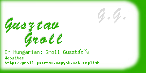 gusztav groll business card